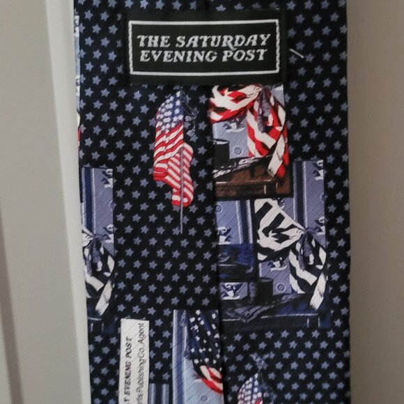 The Saturday Evening Post Patriotic Necktie 100% Silk - Picture 4 of 6